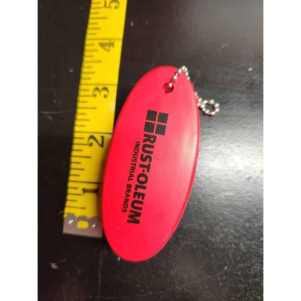Rust-Oleum Red Floating Keychain Industrial Brands Promotional Buoyant Key Ring